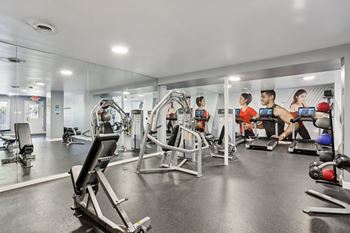 State-of-the-art fitness center with peloton equipment